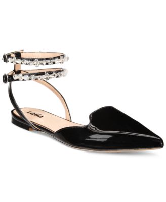 VAILA SHOES - Women's Rosalind Rhinestone Ankle-Strap Flat Sandals
