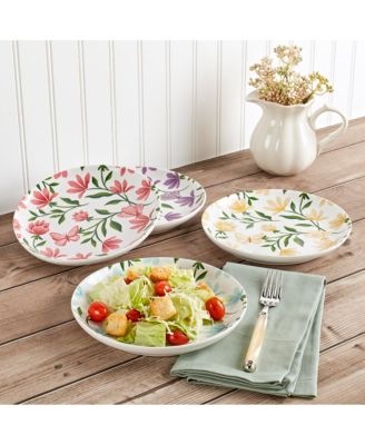 Dolly Parton 8” Floral Butterfly Salad Plates, Set of 4
