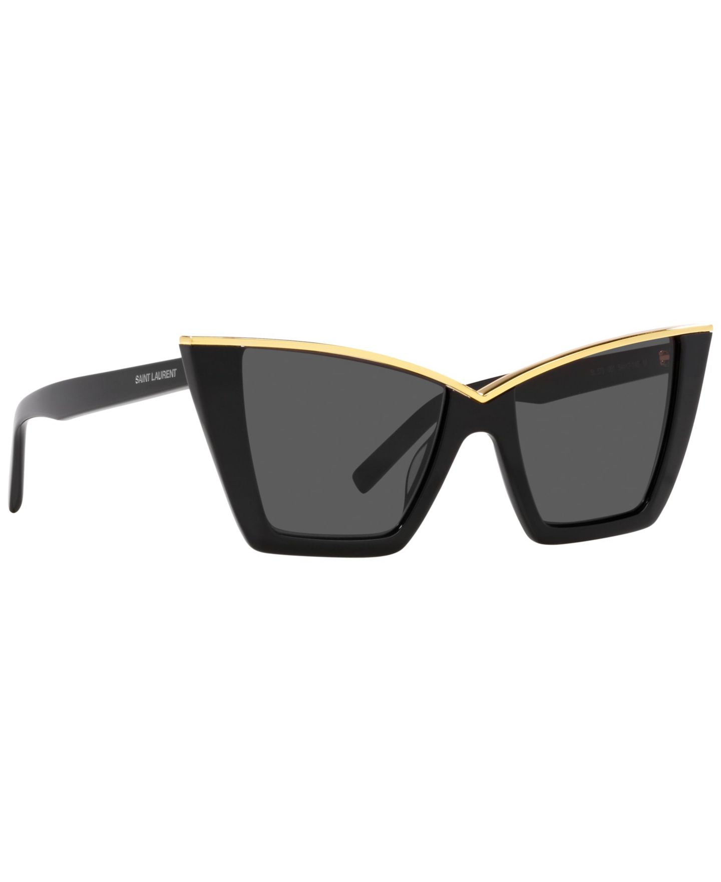 Женские солнцезащитные очки Saint Laurent Sunglasses, SL 570, цвет: Чёрный / Золотой — фото 3