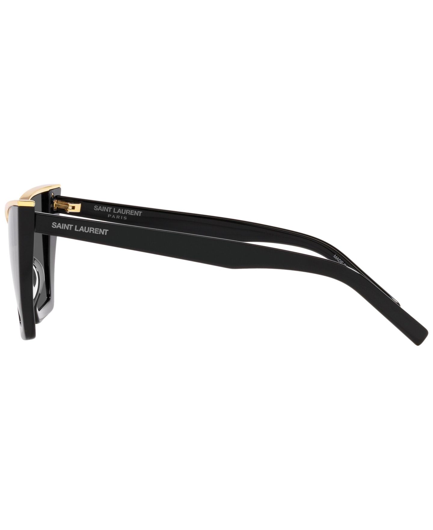 Женские солнцезащитные очки Saint Laurent Sunglasses, SL 570, цвет: Чёрный / Золотой — фото 9