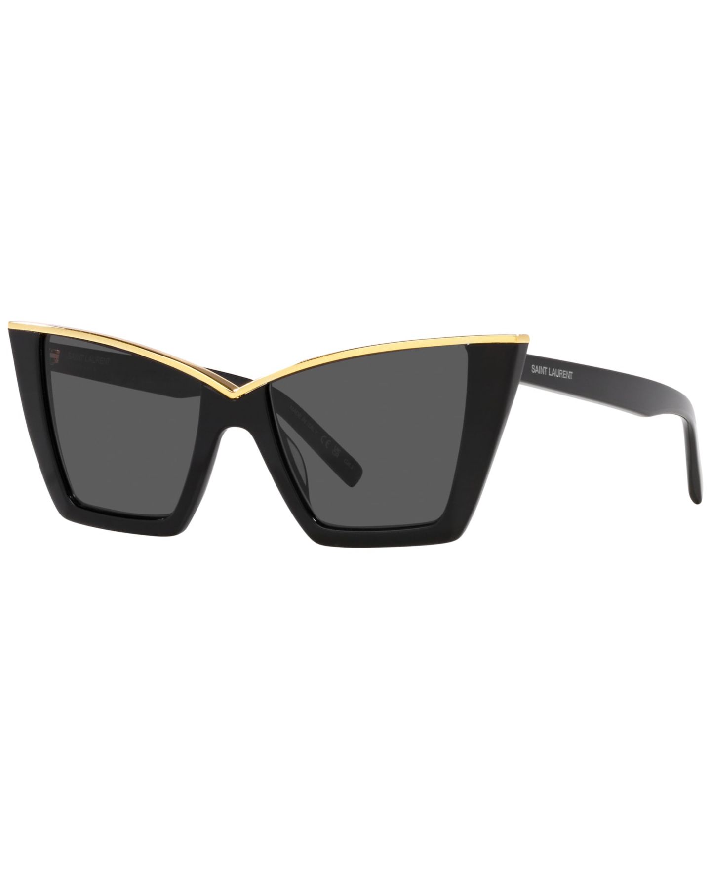 Женские солнцезащитные очки Saint Laurent Sunglasses, SL 570, цвет: Чёрный / Золотой — фото 1