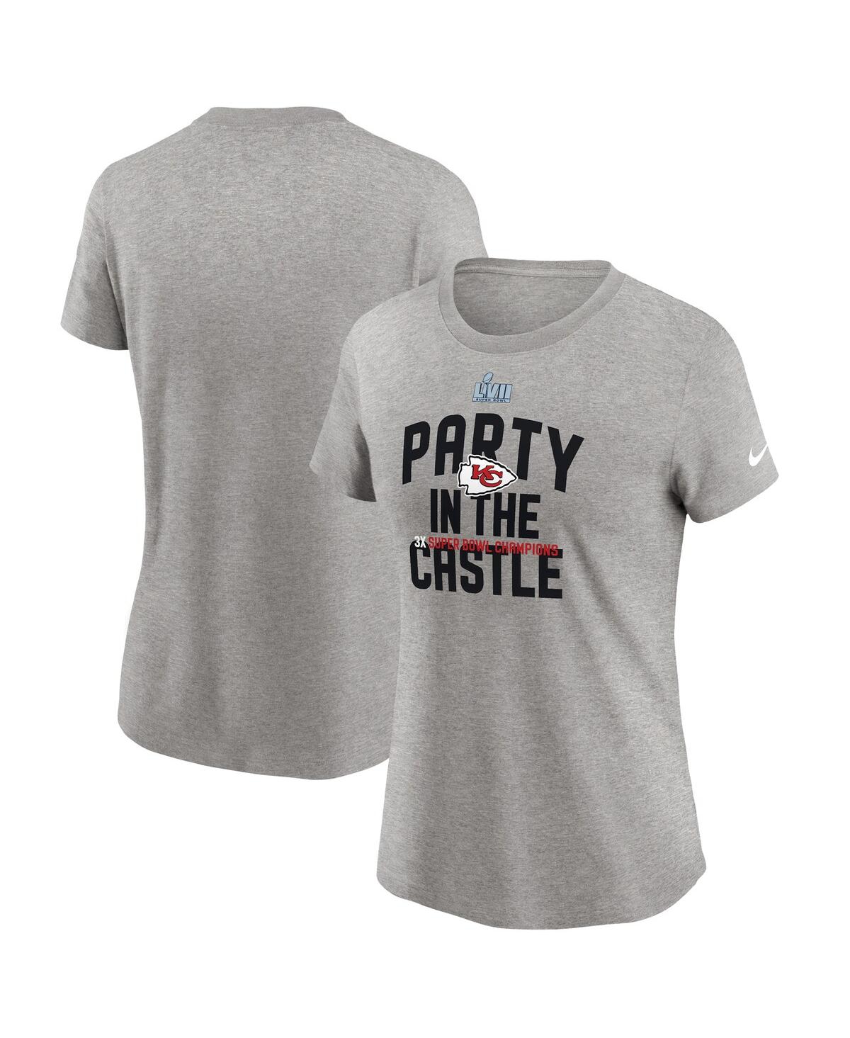 Shop Nike Women's  Gray Kansas City Chiefs Super Bowl Lvii Champions Parade T-shirt
