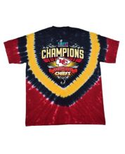 Men's Red Kansas City Chiefs Super Bowl LVII Champions Shield Tie-Dye  T-Shirt