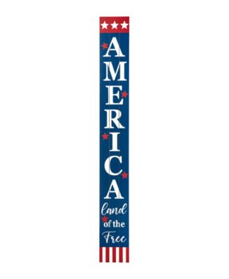 60" H Wooden Patriotic, Americana Porch Sign