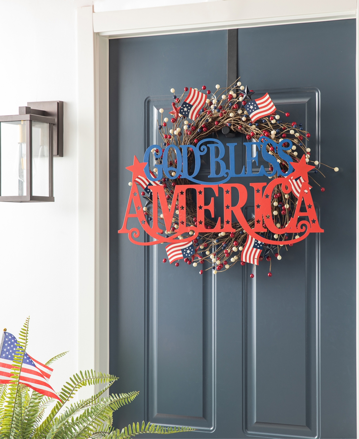 Glitzhome L Patriotic, Americana Metal 