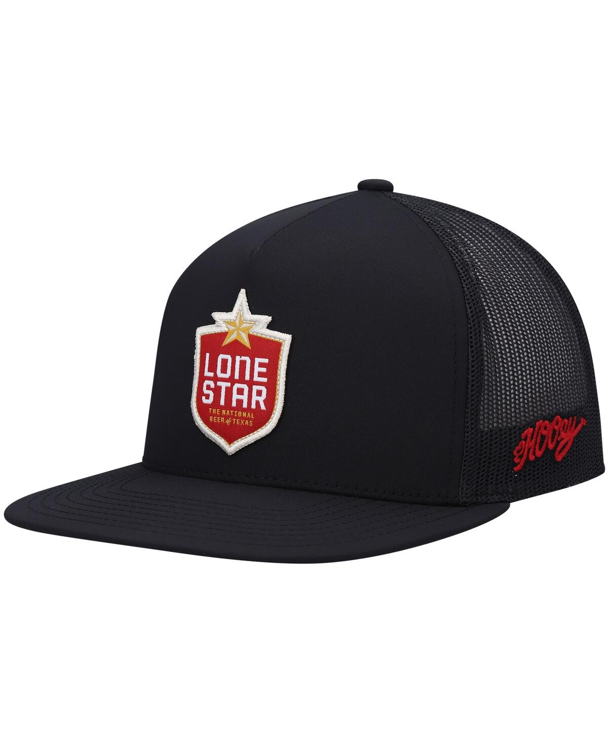 Men's Hooey Black Lone Star Trucker Snapback Hat - Black