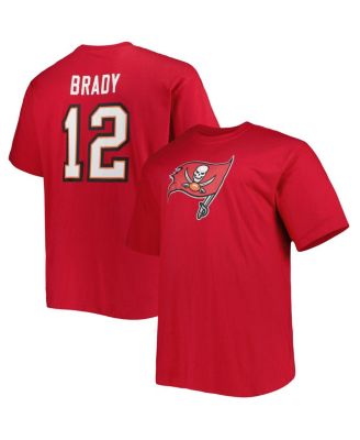 Men's Fanatics Branded Tom Brady Red Tampa Bay Buccaneers Big & Tall Player Name Number T-Shirt