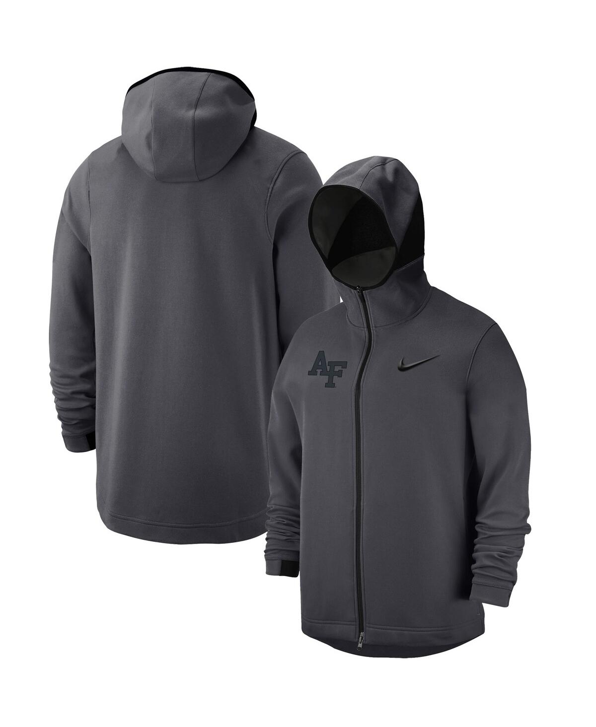 Shop Nike Men's  Anthracite Air Force Falcons Tonal Showtime Full-zip Hoodie Jacket