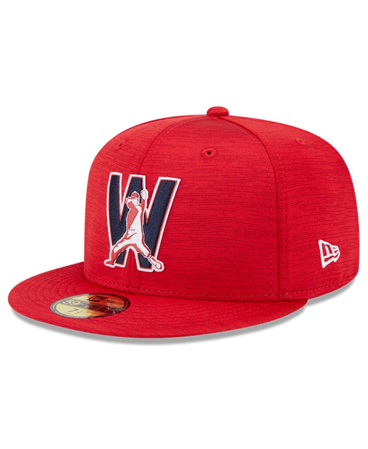 Shop New Era Men's  Red Washington Nationals 2023 Clubhouse 59fifty Fitted Hat