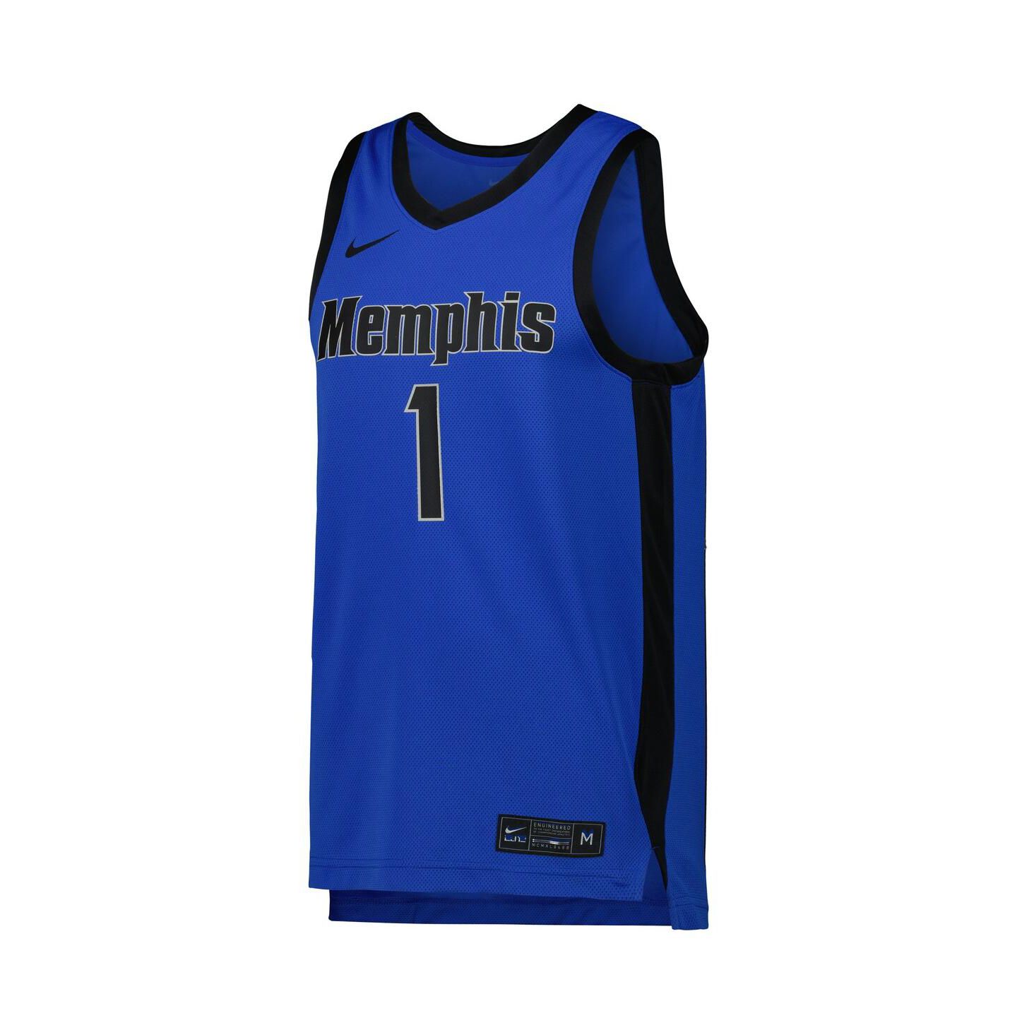 Мужской топ Nike #1 Memphis Tigers Replica Basketball Jersey, цвет: Синий — фото 2