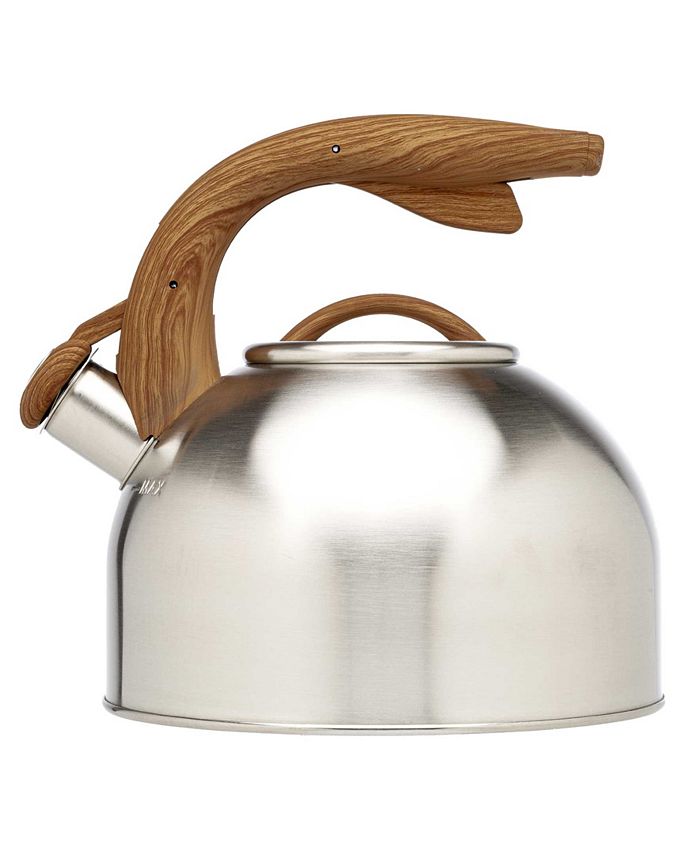 Primula Avalon Stainless Tea Kettle with Wood Handle (2.5 qt)