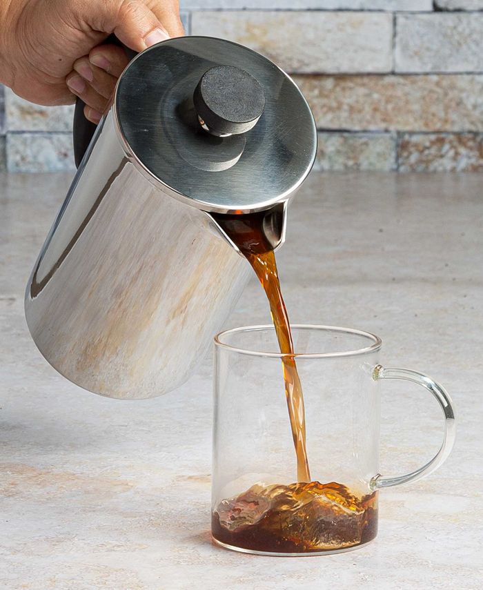 Primula Stainless Steel 10.91" Lexington French Press Coffee Tea Maker