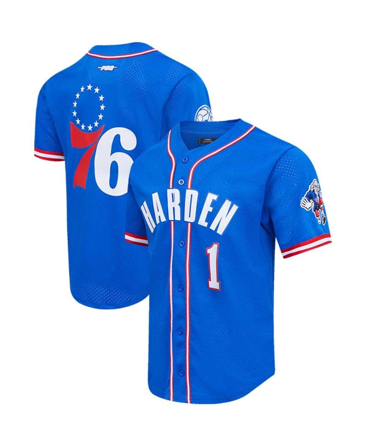 Pro Standard Men's  James Harden Royal Philadelphia 76ers Capsule Player Baseball Button-up Shirt