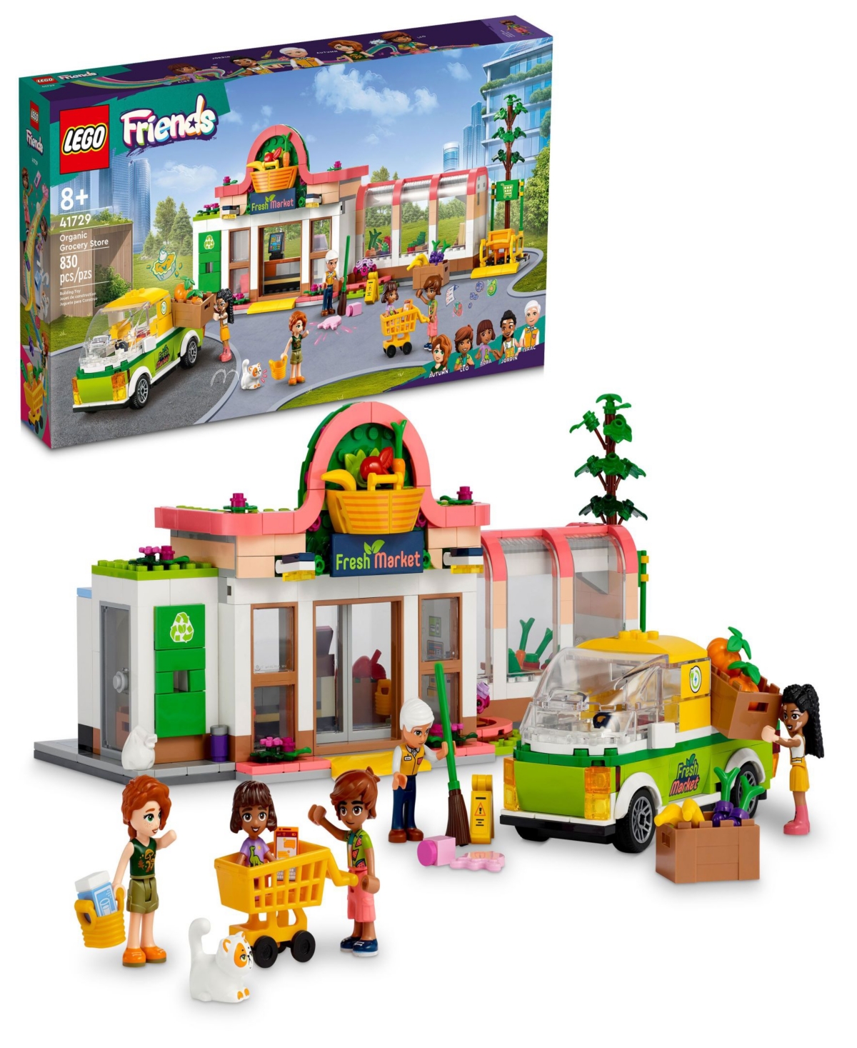 Lego Friends Grocery Store 41729 Building Toy Set, 830 Pieces In Multicolor