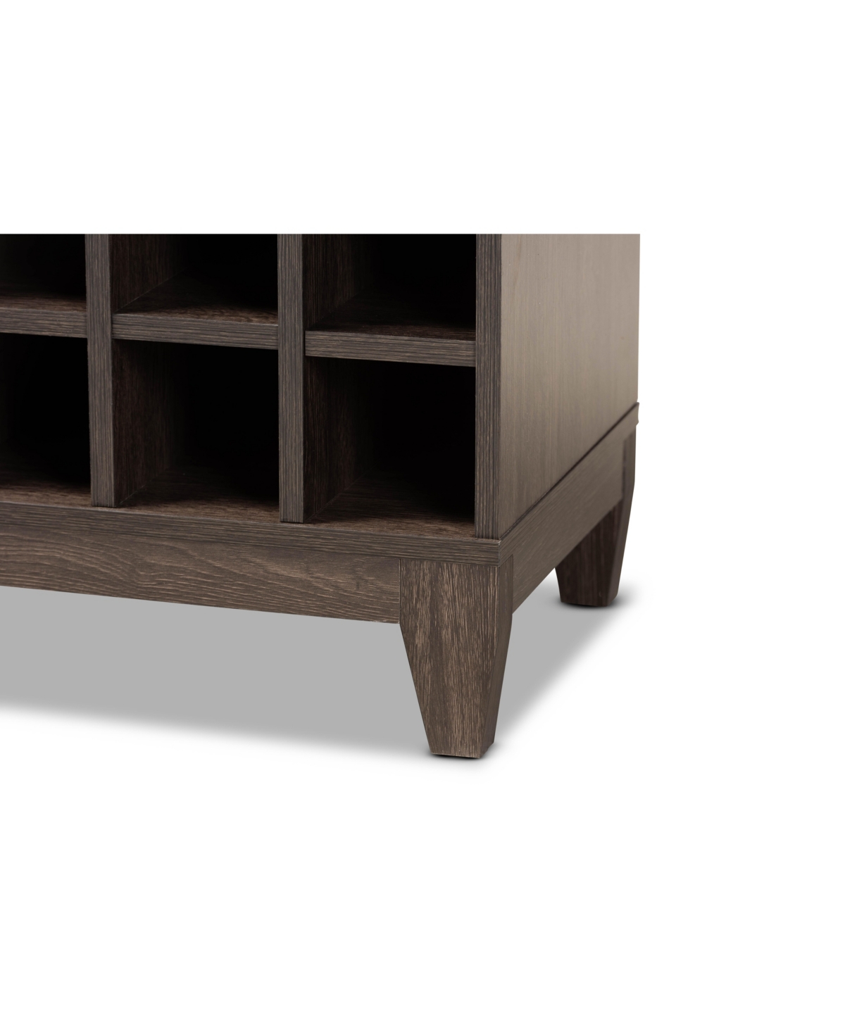 Baxton Studio Closeout!  Trenton Modern And Contemporary 45.25" Finished Wood 1-drawer Wine Storage C In Dark Brown