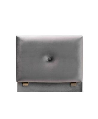 Elias Modern and Contemporary Velvet Fabric Upholstered and Finished Wood Storage Ottoman