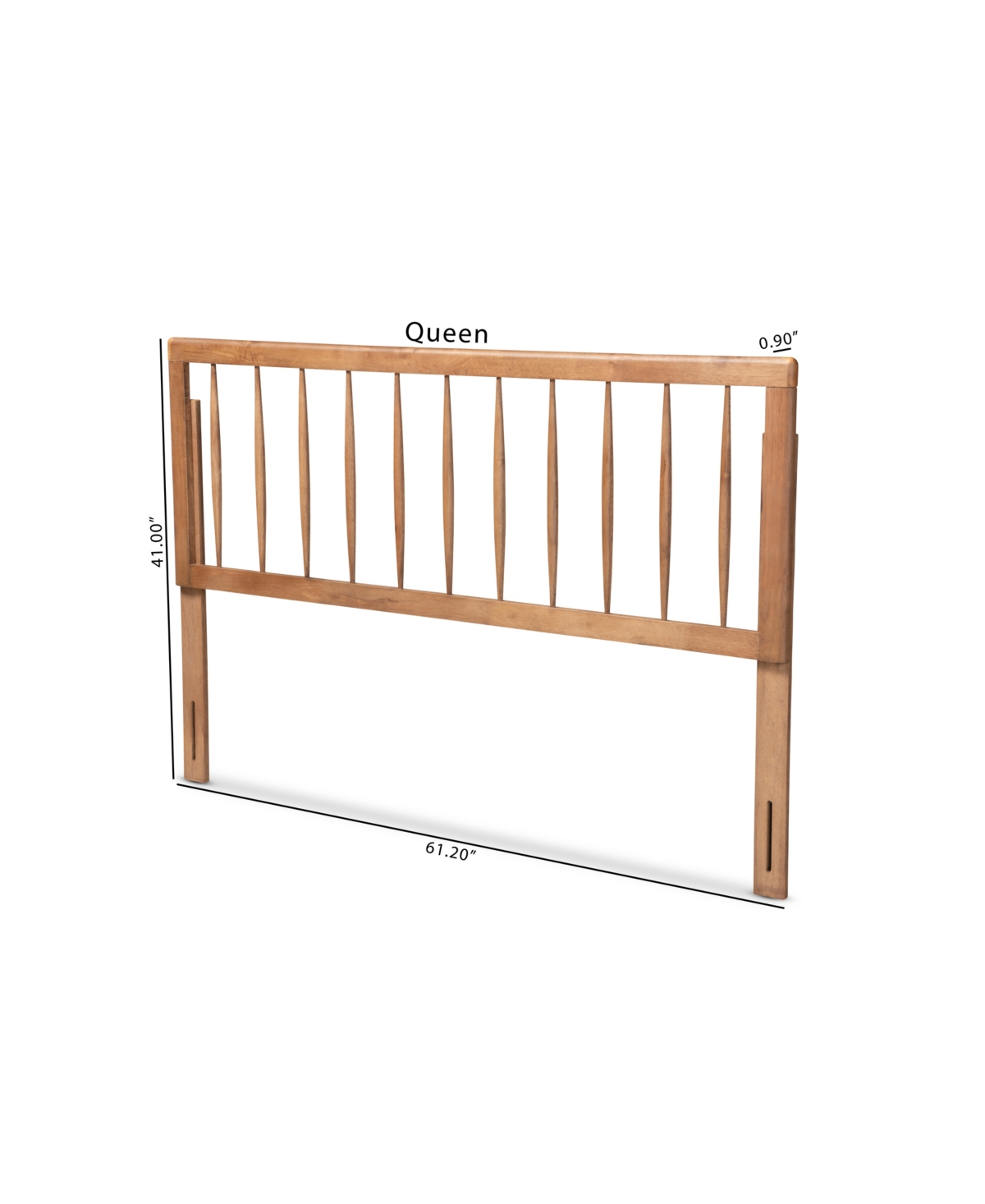 Baxton Studio Valin Modern And Contemporary Queen Size Finished Wood Headboard In Brown
