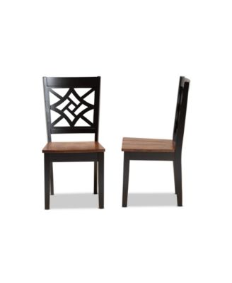 Nicolette Modern and Contemporary 2-Piece Two-Tone and Finished Wood Dining Chair Set