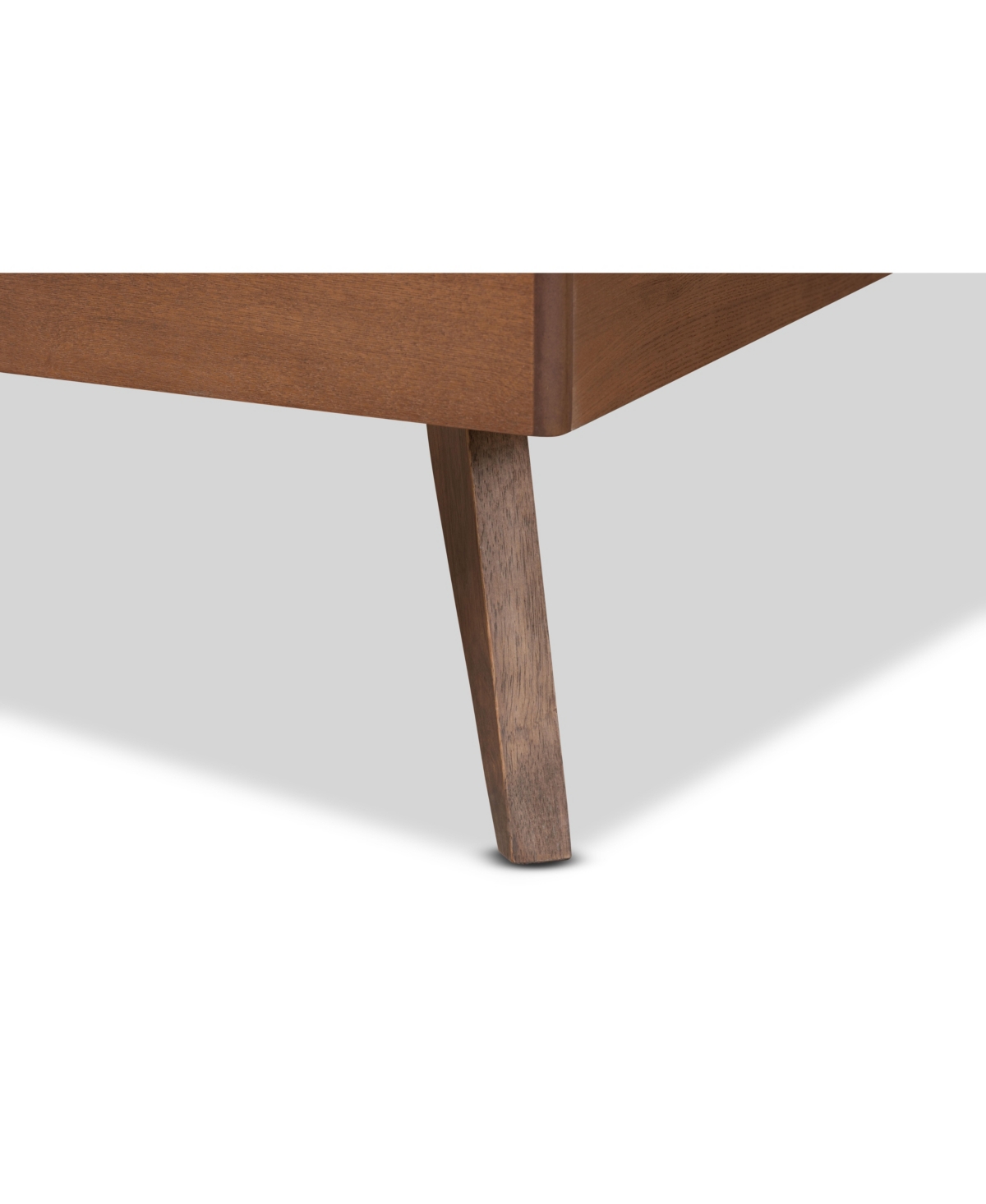 Baxton Studio Lissette Mid-century Modern Twin Size Finished Wood Platform Bed Frame In Ash Walnut