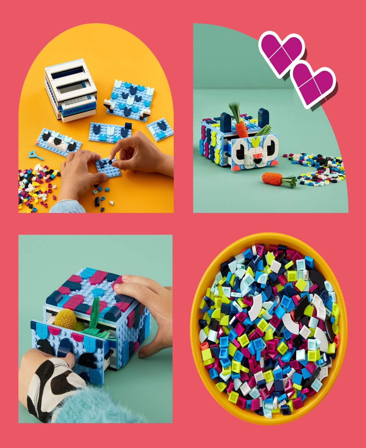 Shop Lego Dots Creative Animal Drawer 41805 Building Set, 643 Pieces In Multicolor