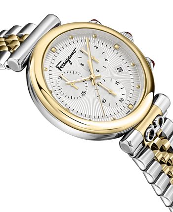 Salvatore Ferragamo Women s Swiss Chronograph Ora Two Tone