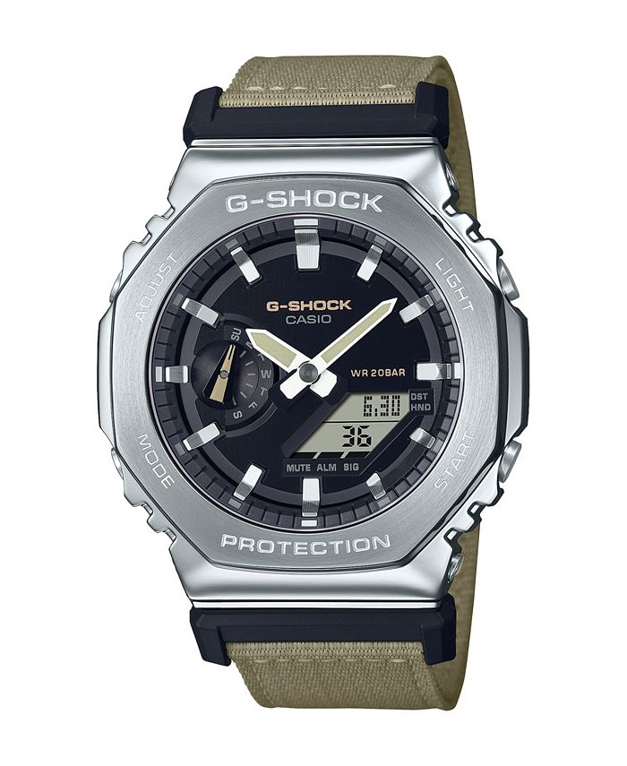 G-Shock Men's Analog-Digital Metal Cover Tan Cloth Band Watch, 44.4mm,  GM2100C-5A - Macy's