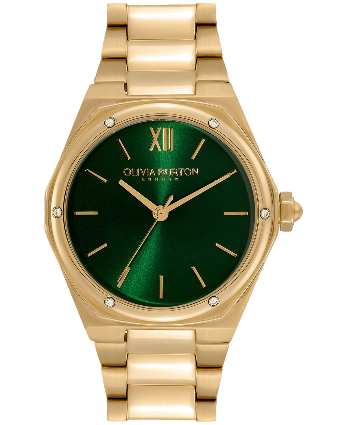 Shop Olivia Burton Women's Sports Luxe Hexa Ion Plated Gold-tone Steel Watch 33mm