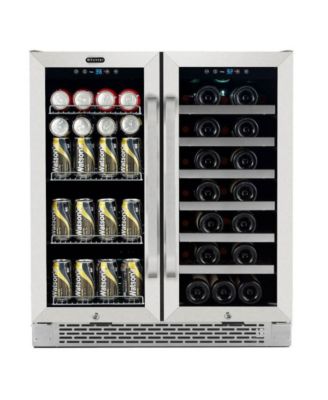 30" Built-In French Door Dual Zone Beverage Center