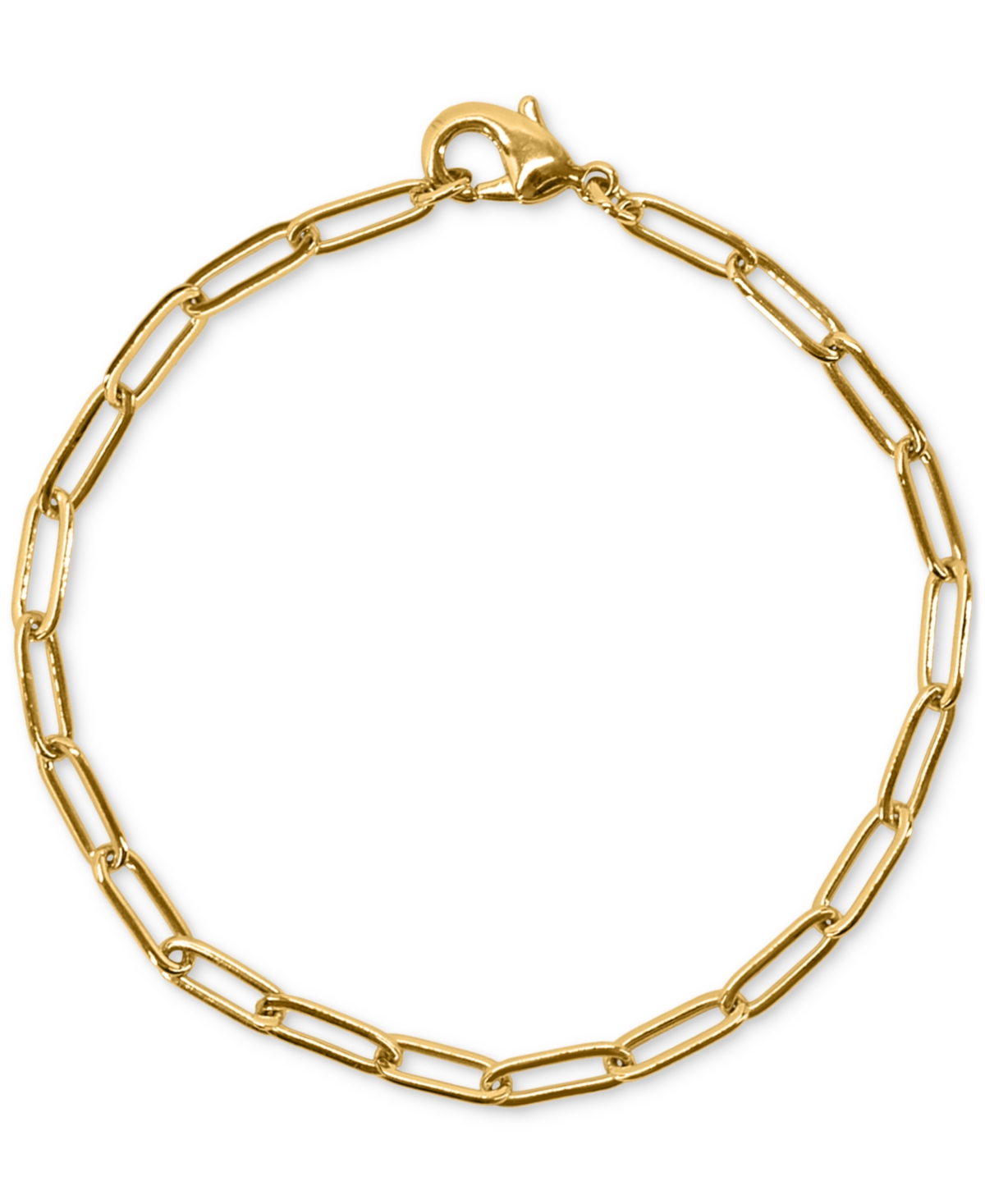 Oma The Label Gold Filled Paperclip Chain Link Bracelet In Gold Tone