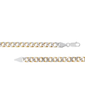 Two-Tone Curb Link 22" Chain Necklace in Sterling Silver & 14k Gold-Plate