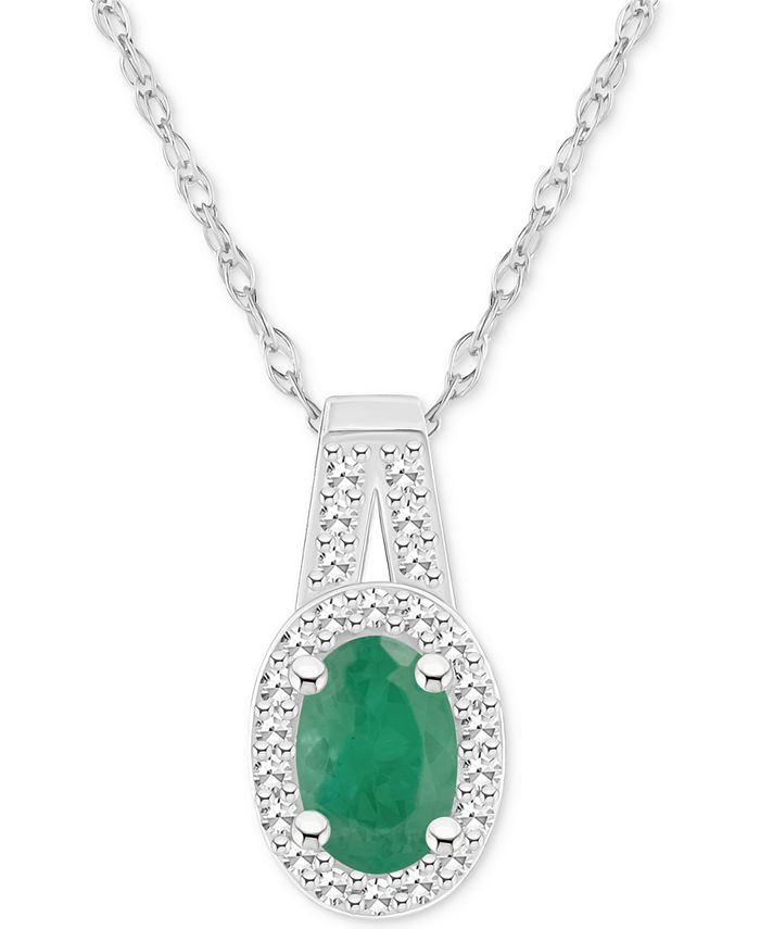Macy's jewelry emerald necklaces clearance