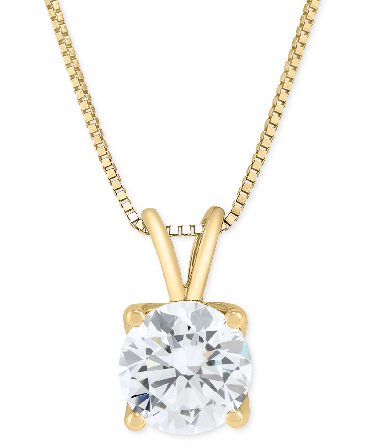 Grown With Love Igi Certified Lab Grown Diamond Solitaire 18" Pendant Necklace (1 Ct. T.w.) In 14k White Gold Or 14k In Yellow Gold