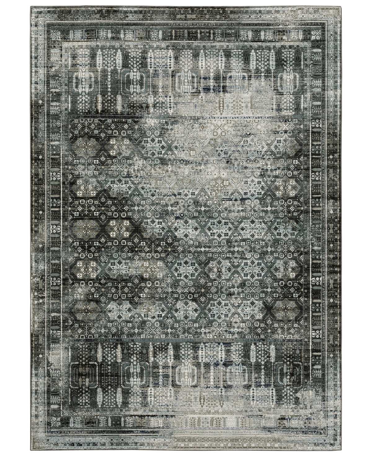 Km Home Astral 070asl 6'7" X 9'6" Area Rug In Charcoal