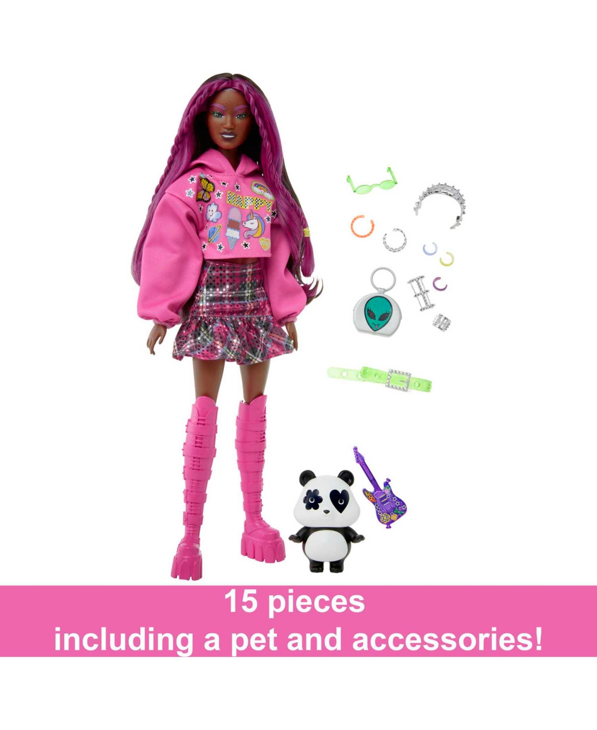 Shop Barbie Extra Doll With Pet Panda In Multi-color