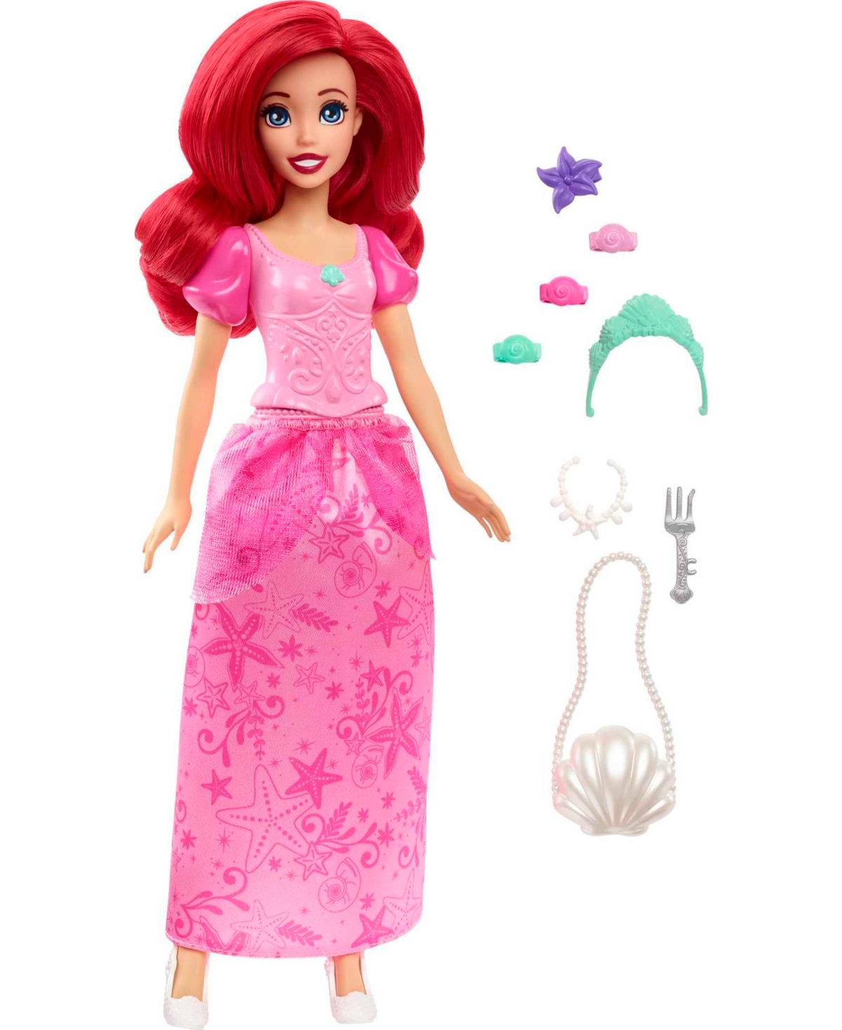 Disney Princess Kids' The Little Mermaid Getting Ready Ariel Doll In Multi-color