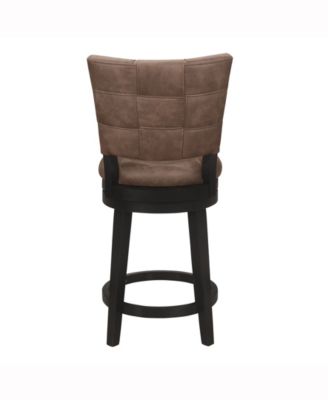 40.25" Wood and Upholstered Kaede Furniture Counter Height Swivel Stool