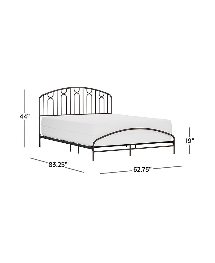 Hillsdale 44" Metal Riverbrooke Furniture Arch Scallop Queen Bed Macy's