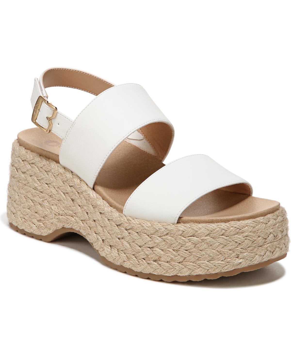 Shop Dr. Scholl's Women's Delaney Platform Sandals In White Faux Leather
