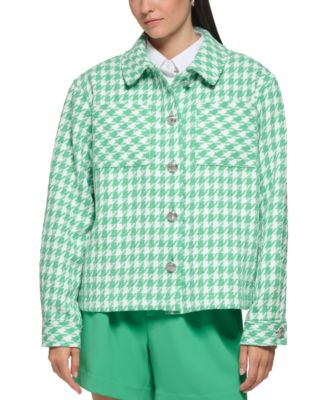 KARL LAGERFELD PARIS - Women's Houndstooth Button Jacket