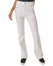 INC International Concepts Petite Wide-leg Linen Sailor Pants in White