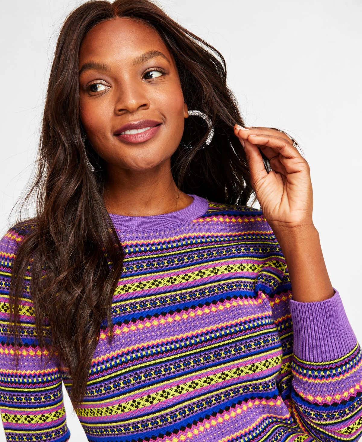 Macy's purple sweater store