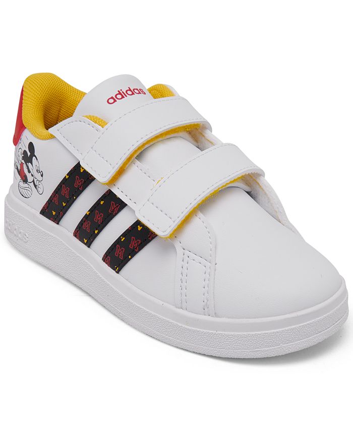 Kids Disney Mickey Mouse Grand Court Stay-Put Casual Sneakers from Finish Line - Macy's