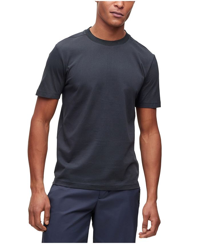 Hugo Boss Men's Cotton-Jersey Logo Collar T-shirt - Macy's