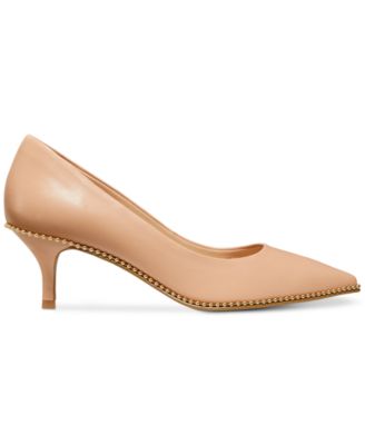 COACH Women's Jackie Kitten-Heel Beadchain Pumps