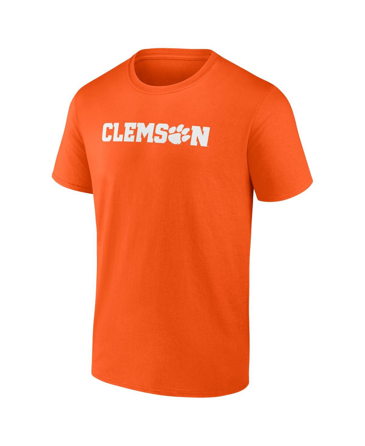 Shop Fanatics Men's  Orange Clemson Tigers Game Day 2-hit T-shirt