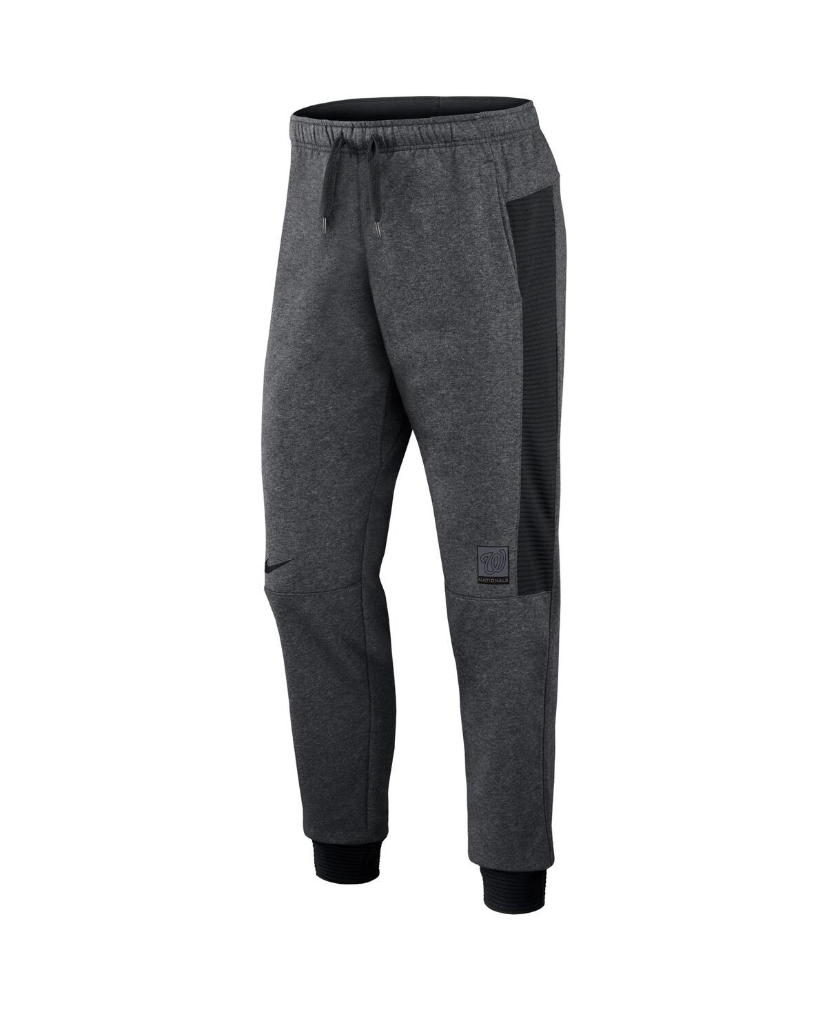 Nike Men's  Heathered Gray, Black Washington Nationals Authentic Collection Flux Performance Jogger P In Heathered Gray,black
