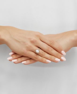 Opal (1 ct. t.w.) & Diamond (1/8 ct. t.w.) Ring in 14k Gold