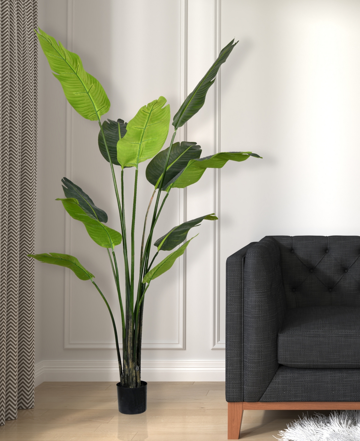 Vickerman 6' Artificial Potted Travellers Palm Tree In Green