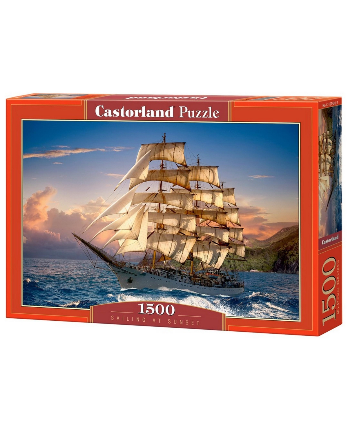 Castorland Kids' Sailing At Sunset Jigsaw Puzzle Set, 1500 Piece In Multicolor
