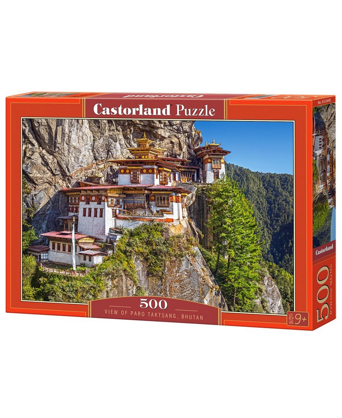 Castorland View Of Paro Taktsang, Bhutan Jigsaw Puzzle Set, 500 Piece In Multicolor